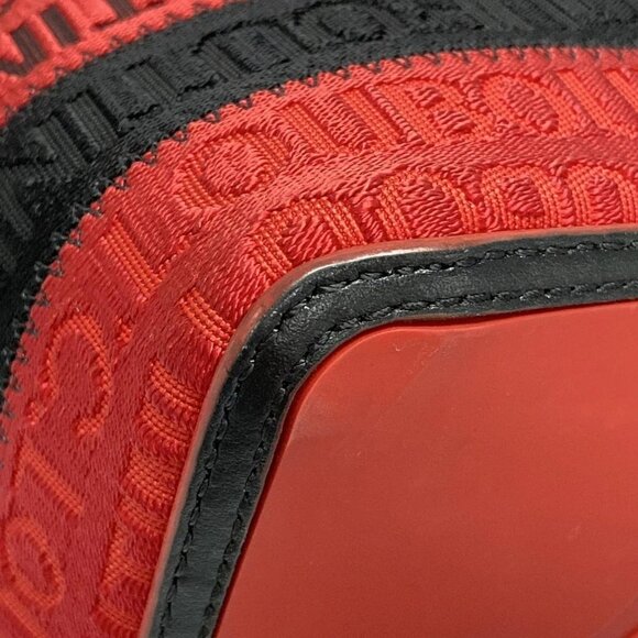 Auth CHRISTIAN LOUBOUTIN Cabata Small Red Black Jacquard Leather Tote Bag - Picture 6 of 16